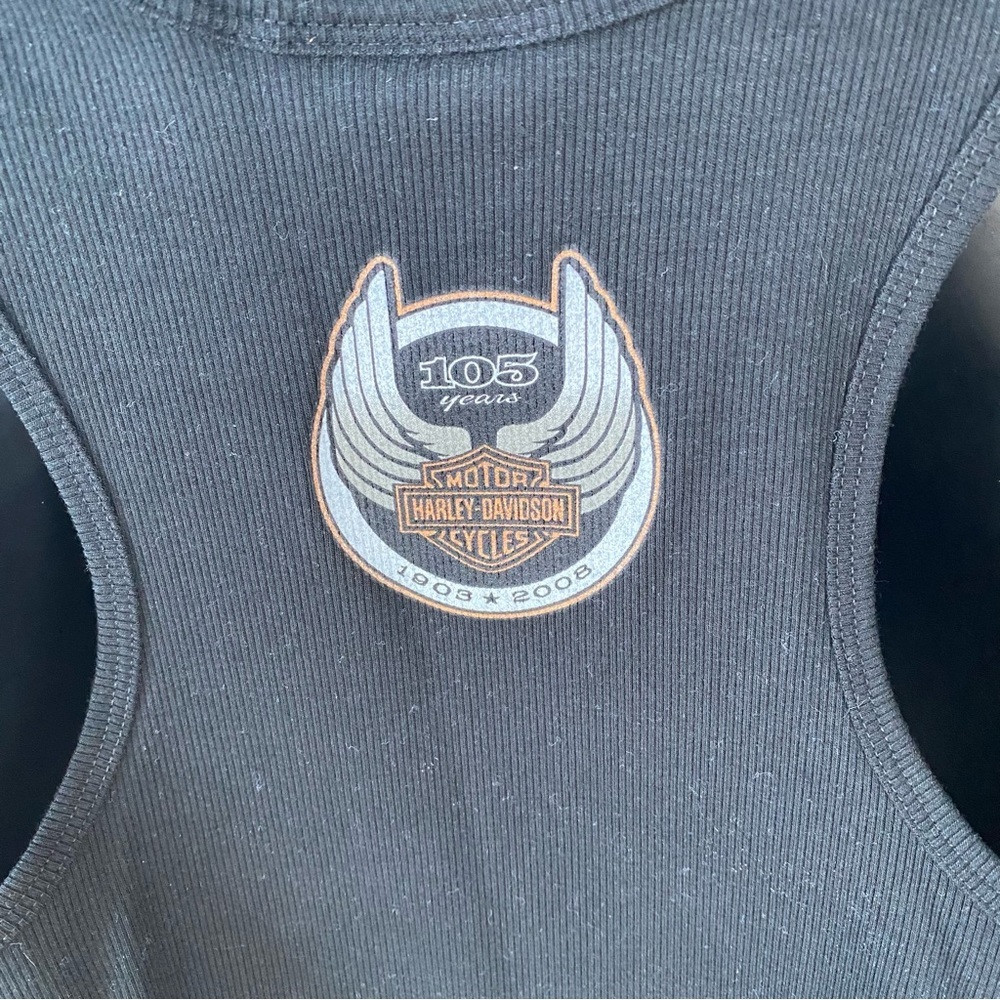 Harley Davidson 105th Anniversary NWT Black Tank Top  Size Medium - Picture 3 of 5